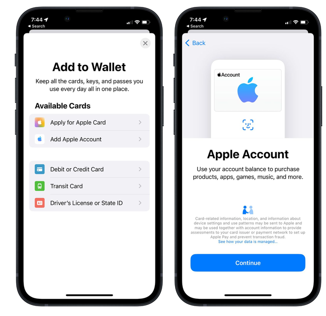 昆明苹果手机维修分享iOS 15.5钱包App如何添加 Apple 账户 